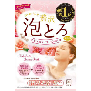 Yunomogatari Luxurious Foam Trowel sare de baie, parfum Jewelry Rose 30g